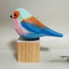 Blocco di legno colorato blu zaffiro