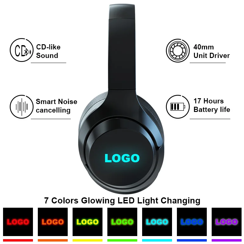 BH20 OEM Brand Sonny  Maxs Headphones  Wireless Noise Cancelling Gaming Over Ear Headphone With Microphone