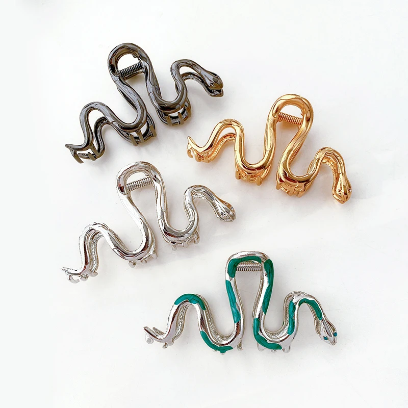 Clataly Snake Hair Clip – Nappa Schlangenform Haarklammer Für Frauen & Mädchen In Silber
