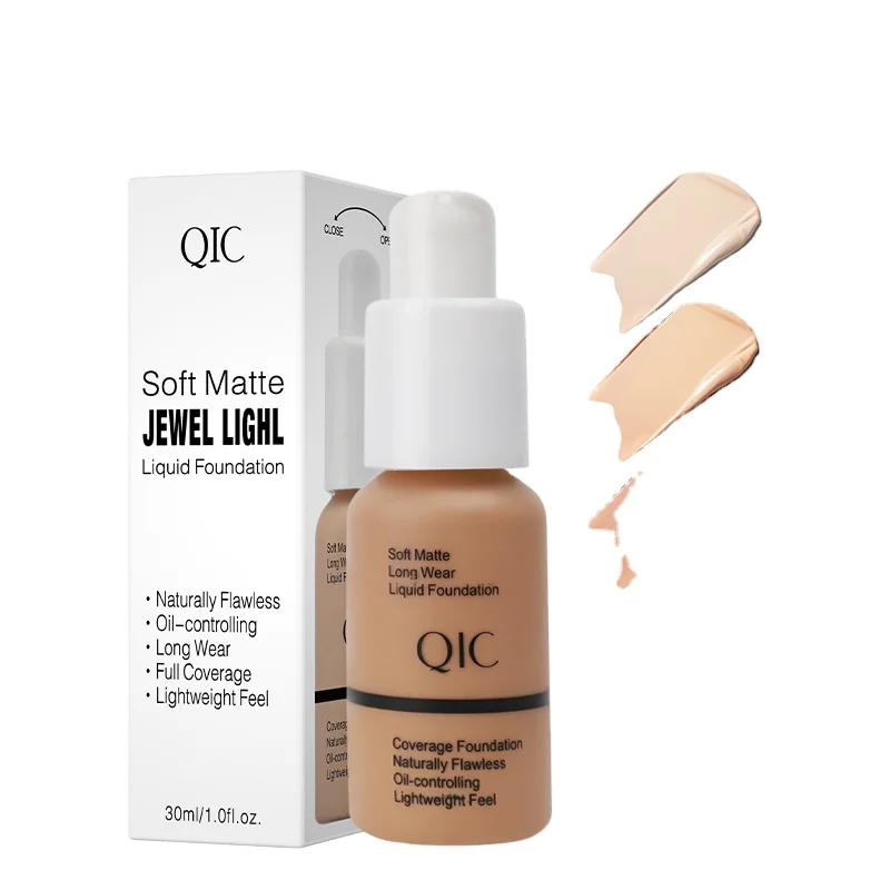 Soft Matte Foundation Full Coverage Foundation Oil Control Flawless 24HR Waterproof Concealer Foundation