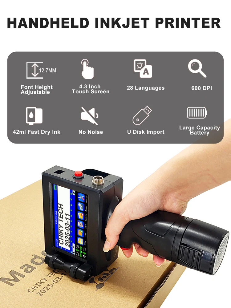 Aazon.co: CHIKYTECH Handheld Inkjet Printer, 12.7 Print Height For - View #13