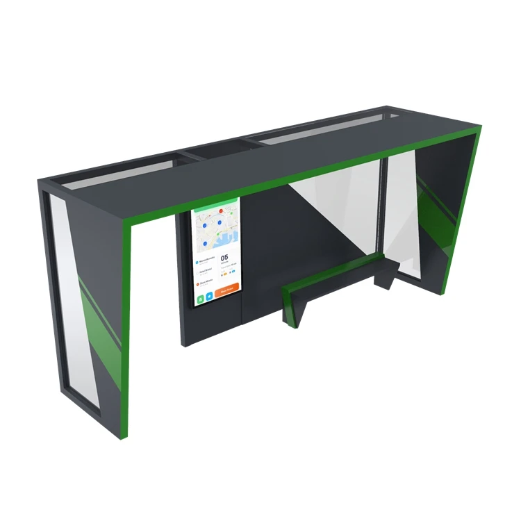 Современная автобусная остановка из нержавеющей стали рекламная цена