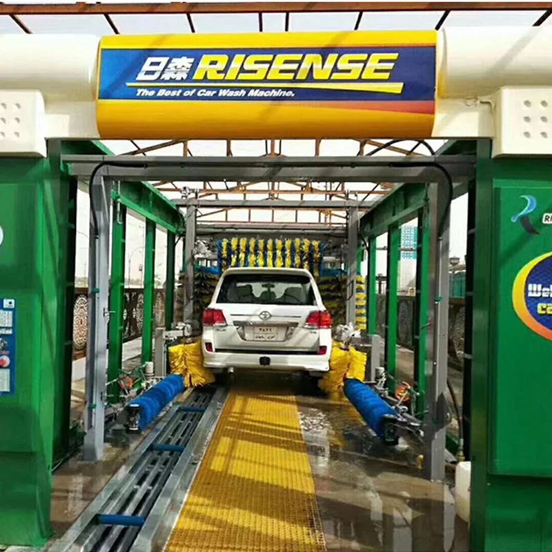 China Qingdao Risense Drive Through Conveyor Belt Full Automatic Tunnel Mobile Car Wash Equipment for Sale South Africa