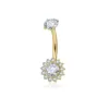 Gold Round navel rings