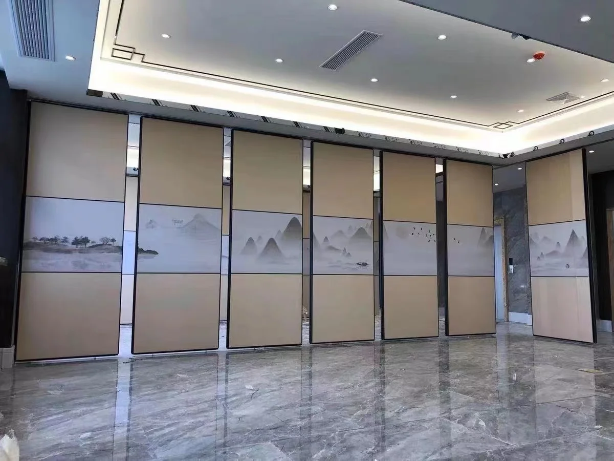 Easily Install Smoothly Sliding Mobile Operable Wall for Banqueting Hall Restaurant School Office Sound Absorbing Partition