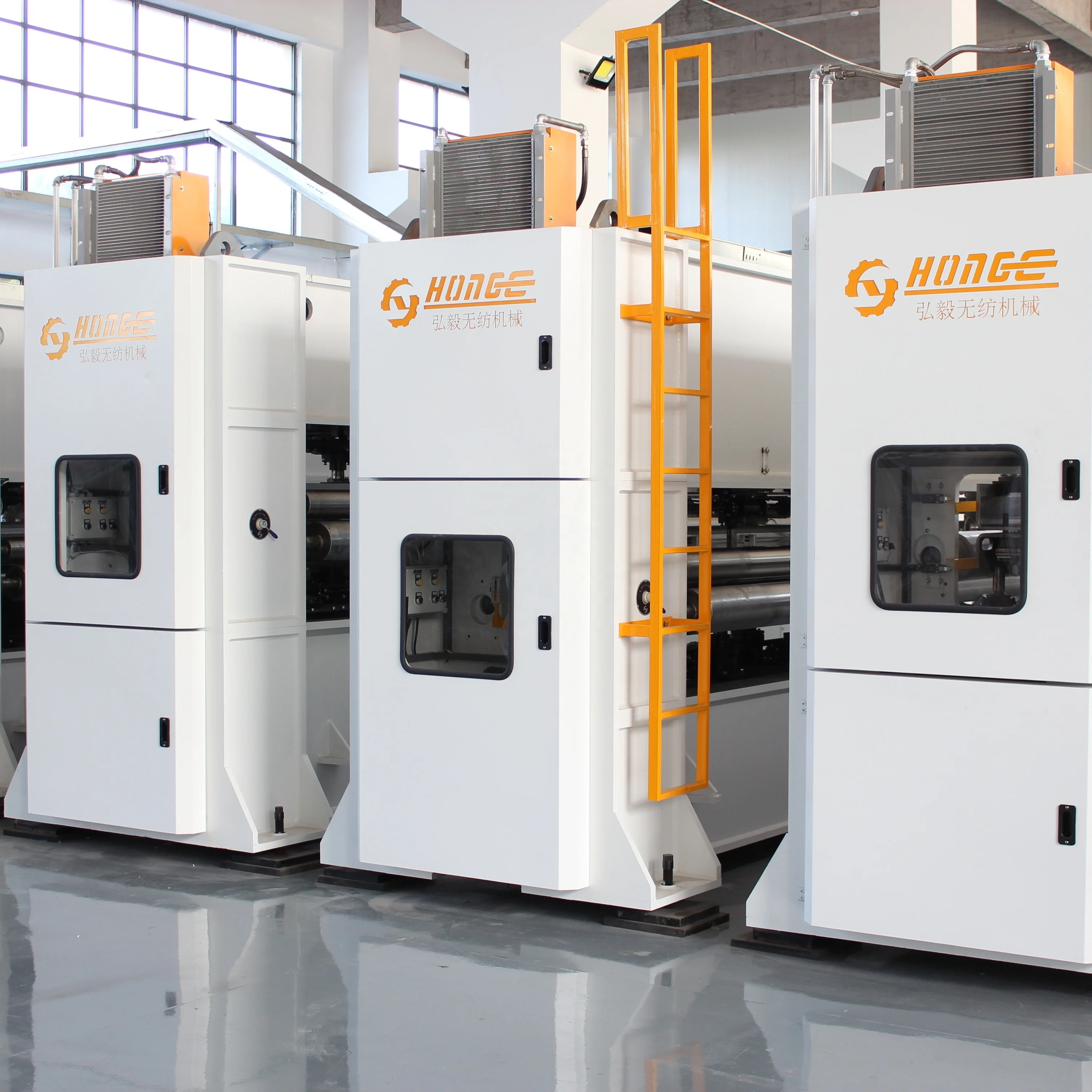 HYL Hongyi-ISO9001 High Speed Synthetic Leather Making Needle Punching Production Line for Nonwoven Machinery