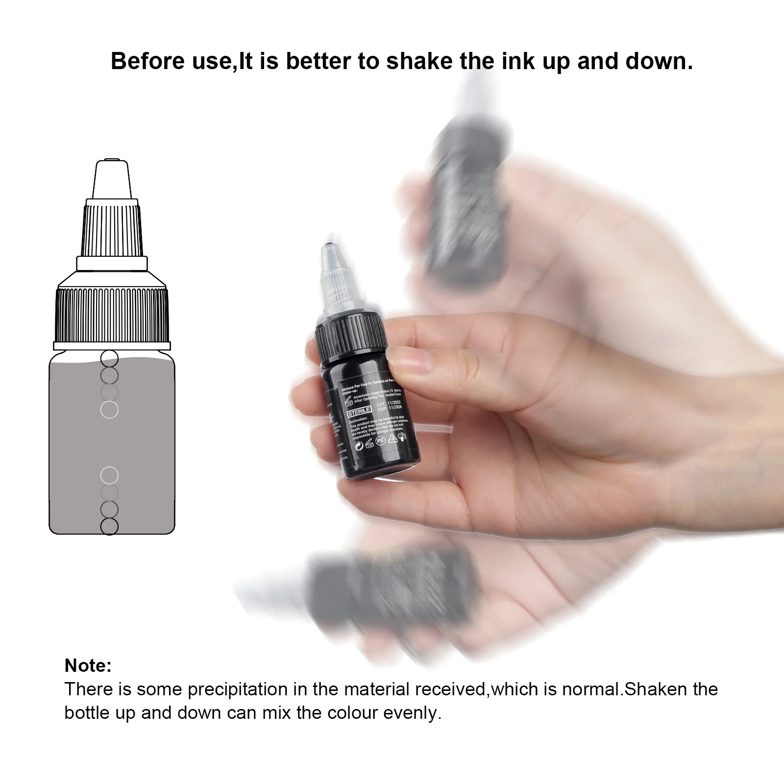 Pfarrer 2024 New True Black Permanent Tattoo Ink Factory Wholesale