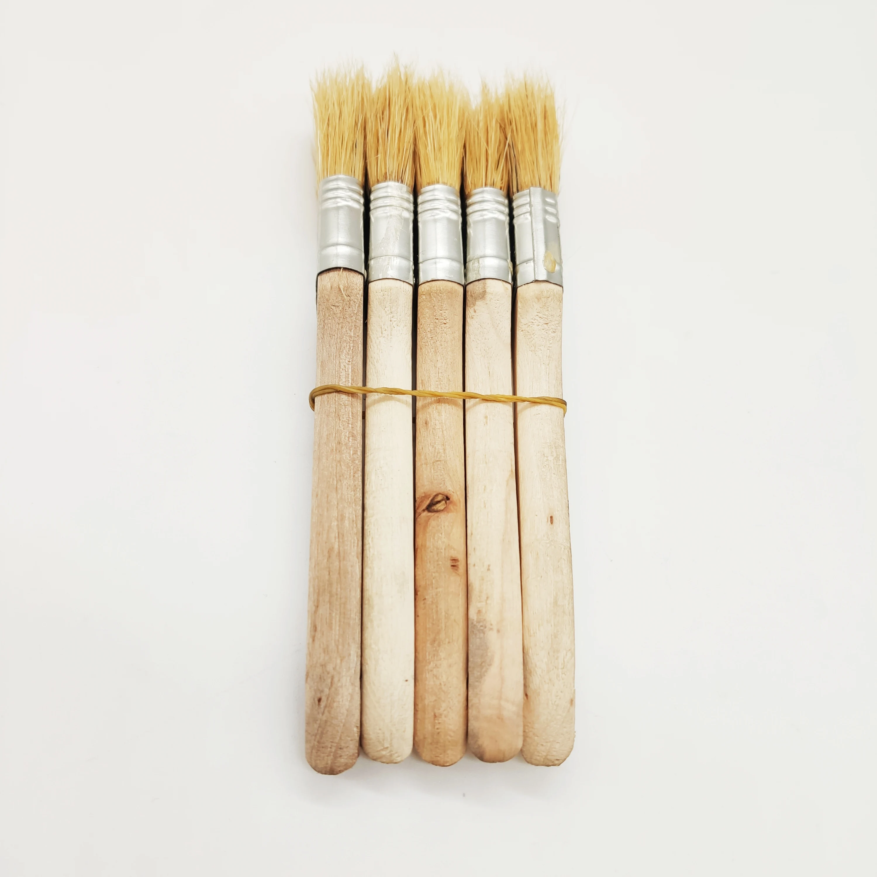 Best selling custom size household pure bristle wooden handle paint brush for wall