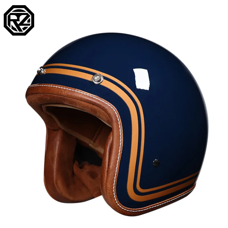 Casque Demi-coque Avec Lunettes – Pour Scooter, Vélo – ABS Anti-choc, Taille Réglable 54-62 Cm – Confortable Et Léger - 6