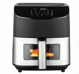 6L  SS Oil-free Airfryers Square1500W Air Fryer  Hot air Fryer with Smart Classic Fryer