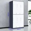 Gray and white six-door locker