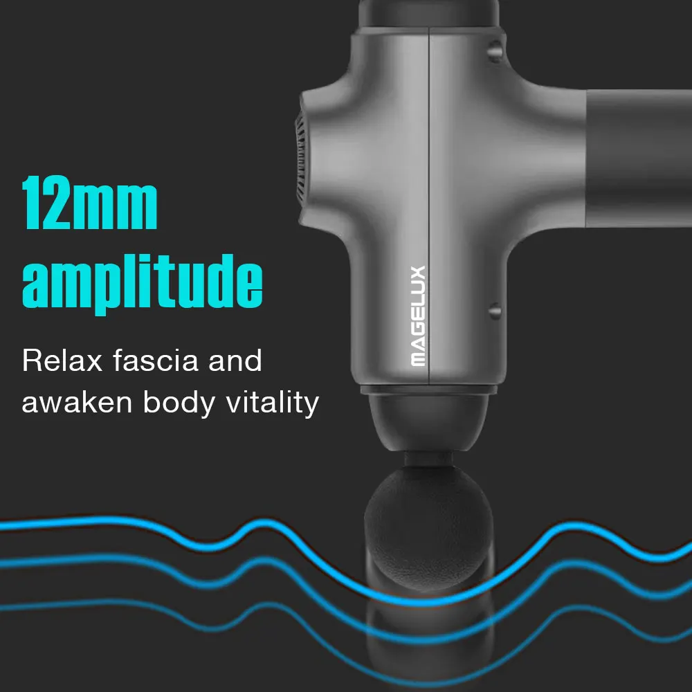 2023 Electric Muscle Vibration 4 Head Body Timing Control Gun Massage Machine 24V Eu Warehouse Private Label Massage Gun Black