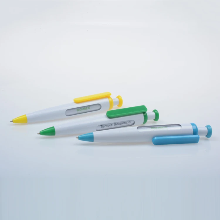 Advertising Customized Plastic Click Pen Rotating 6 Window Message Changing Pen