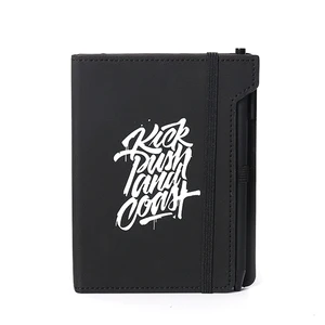 Custom A6 Notepad Pu Notebook With Silk Printing logo for Gift Shop