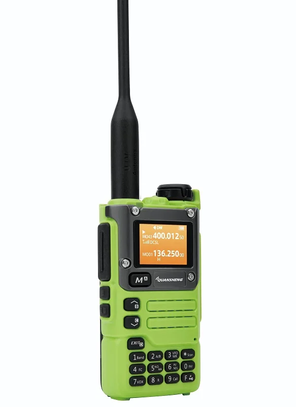 Transceiver Green Instruments UV-K5(8) UV-K6 Green Color Multi-band Transceiver DTMF 1600mAh Battery ...