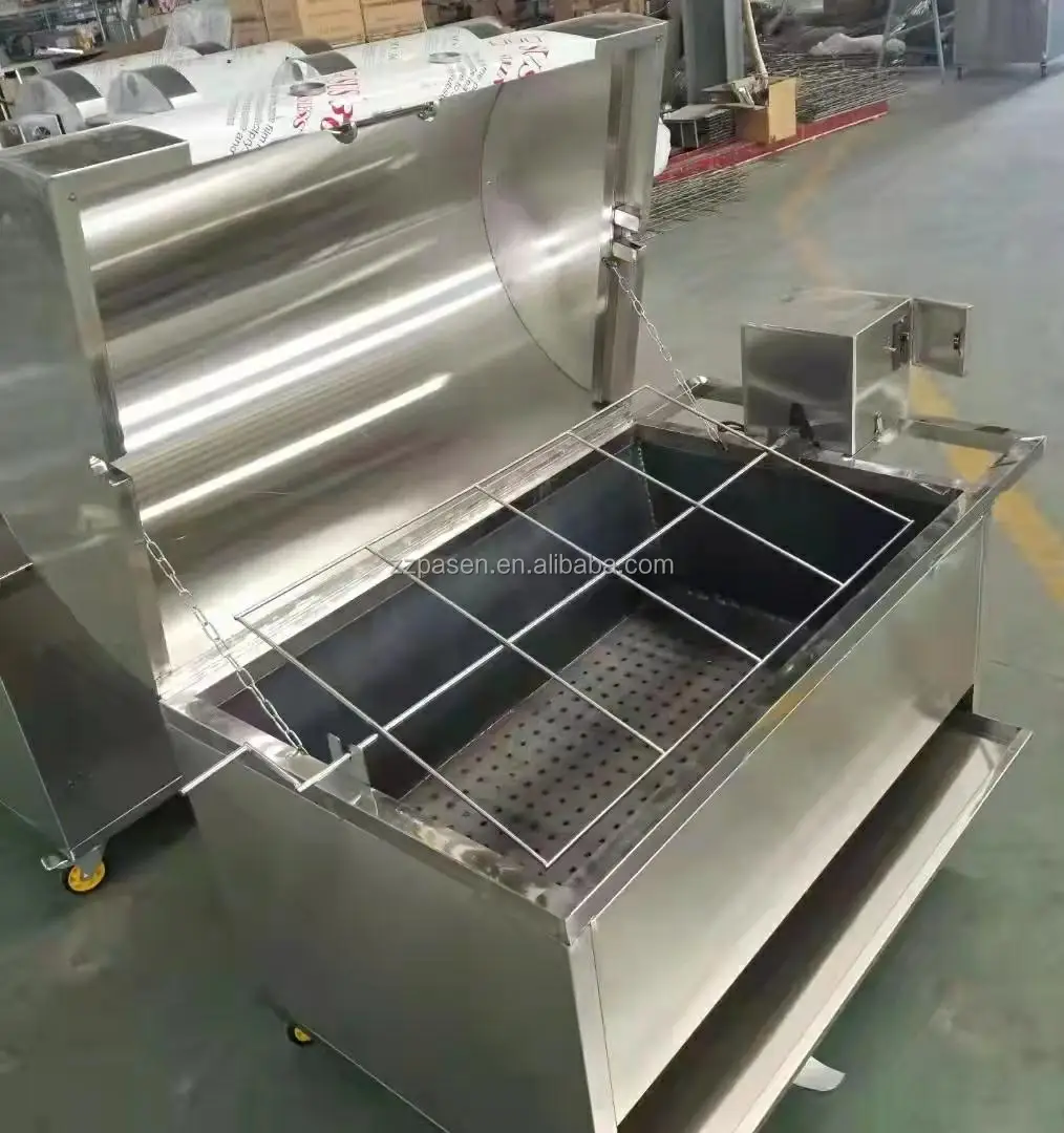Whole Sheep Roasting Machine Meat Roasting Charcoal Rotating Grill Goat Sheep Pork Meat Roasting Machine