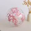 30cm inflated reddish-brown sequined beach ball