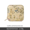 Gold leather printed jewelry box