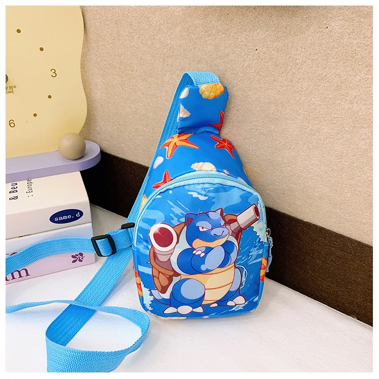 Hot Children Chest Pack Cartoon Anime Cute Poke Mon Pikachu Charmander Messenger Bags Waterproof Travel Crossbody Bags