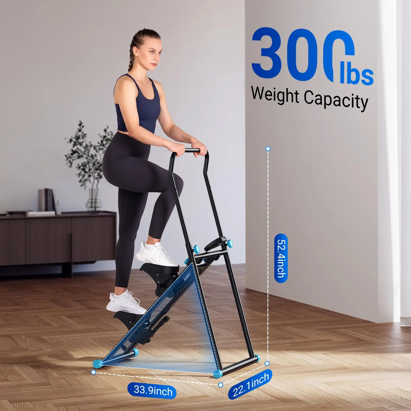 Newest Vertical Climber Machine Folding Cardio Exercise Climber with Extended Step Range Stair Stepper for Home Gym Exercise