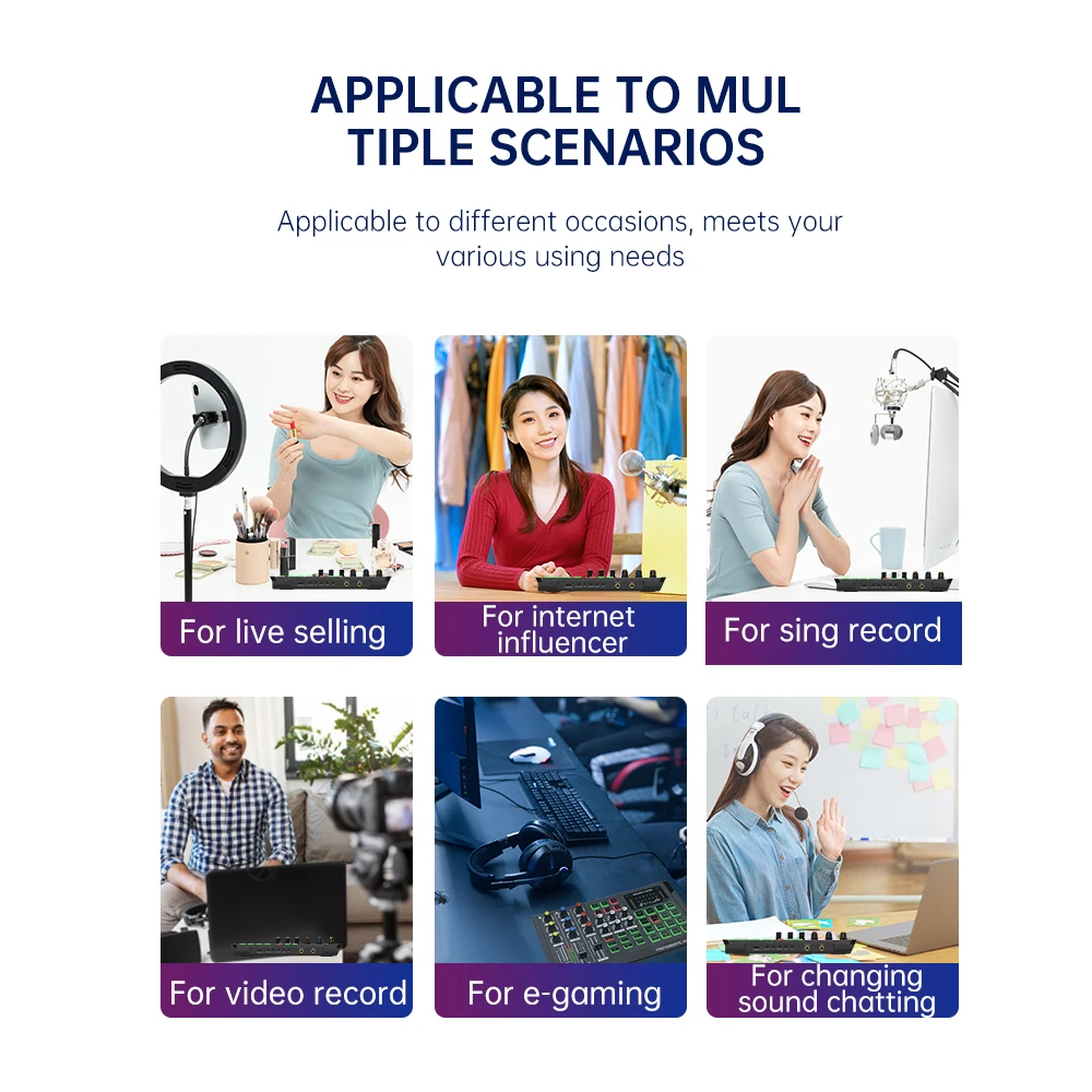 Многоканальный звуковой интерфейс pci k1 k10 для прямой трансляции, usb Звуковая карта для конденсаторного микрофона, динамический микрофон