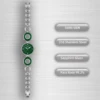 Silver/green