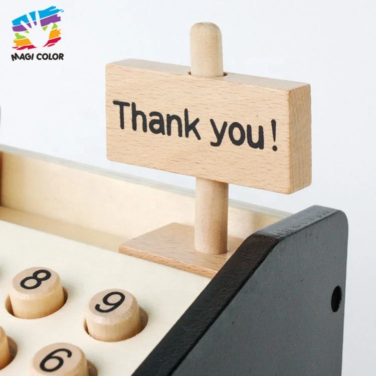 Готово к отправке детская деревянная игрушечная касса для ролевые игры