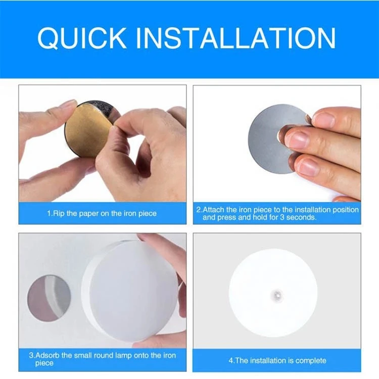 LED Motion Sensor Closet Light Rechargeable Touch Night Light Led Cabinet Light For Kitchen Furniture