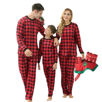 High Quality Family Pajama Set Adult Pajamas For Kids Children Sleepwear Women Satin Toddler Christmas