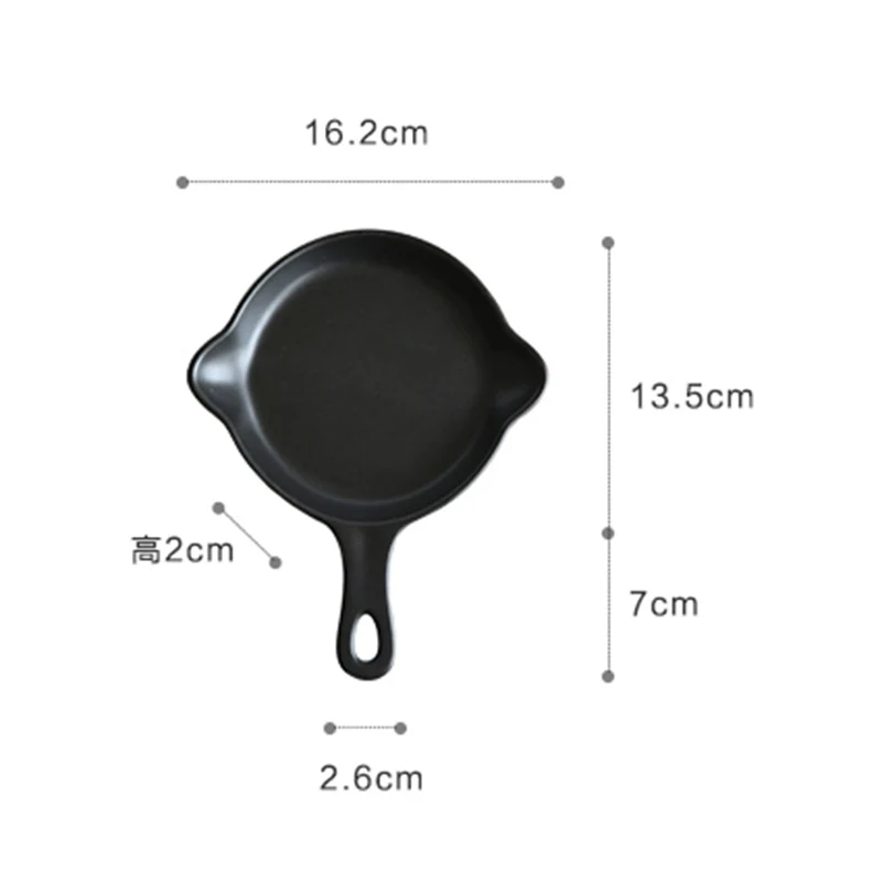 Keramická pekačská míska s rukojetí Kruhový tvar 16.2*20.5cm Barevná glazura Matová povrch