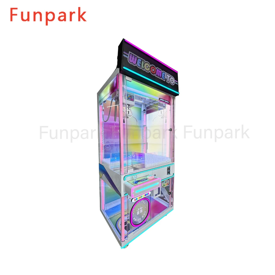 Funpar Commercial LED Claw Crane Toy 1-Year Warranty Coin Operated Doll Machine Game with Prize Vending details