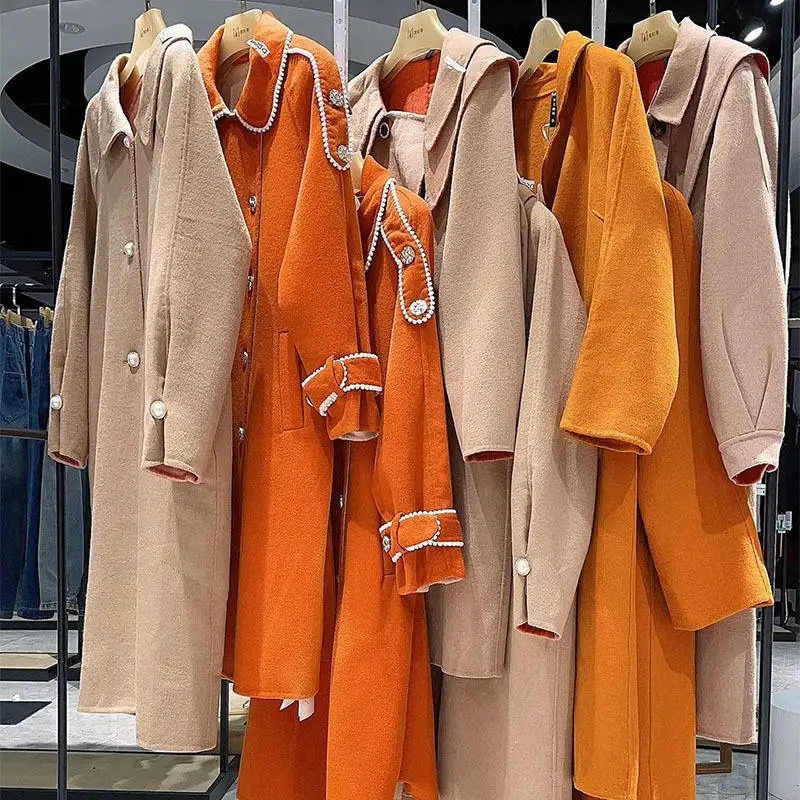 Highquality Trench Coat Minimalist Long Woolen Coat Bulk Used Clothes