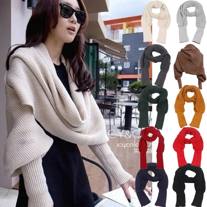 Solid Sweater Scarf,Shawl Scarves 