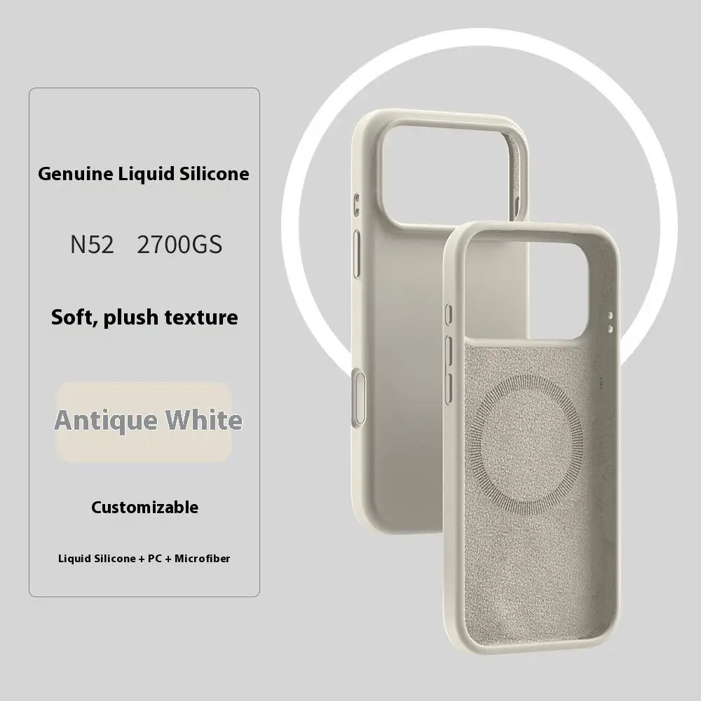 Eco Friendly Magnetic case for iPhone 17 17 Air Pro Max Minimalist Comfortable Customizable Liquid Silicone Phone Case