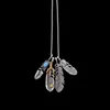 Silver - Four Feather Pendant (60cm)