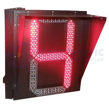 720*570mm Tri-Color One-Digit LED Countdown Timer IP65 Traffic Sign with Red Yellow Green Light