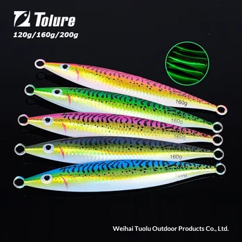 Glow-in-the-Dark 3D-Printed UV Artificial Hard Bait 120g-200g Slow-Rolling Metal Jig Lures for Spanish Mackerel Tuna Bass – Metal Jig – view 4