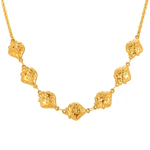 New Fashion Stainless Steel Heart Choker Necklace Women Gold Retro Chain Collar Jewelry Gift