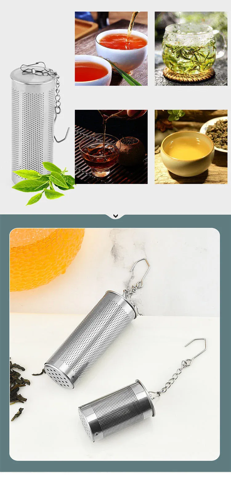Hot Selling 304 Stainless Reusable Portable Loose Leaf Tea Infuser
