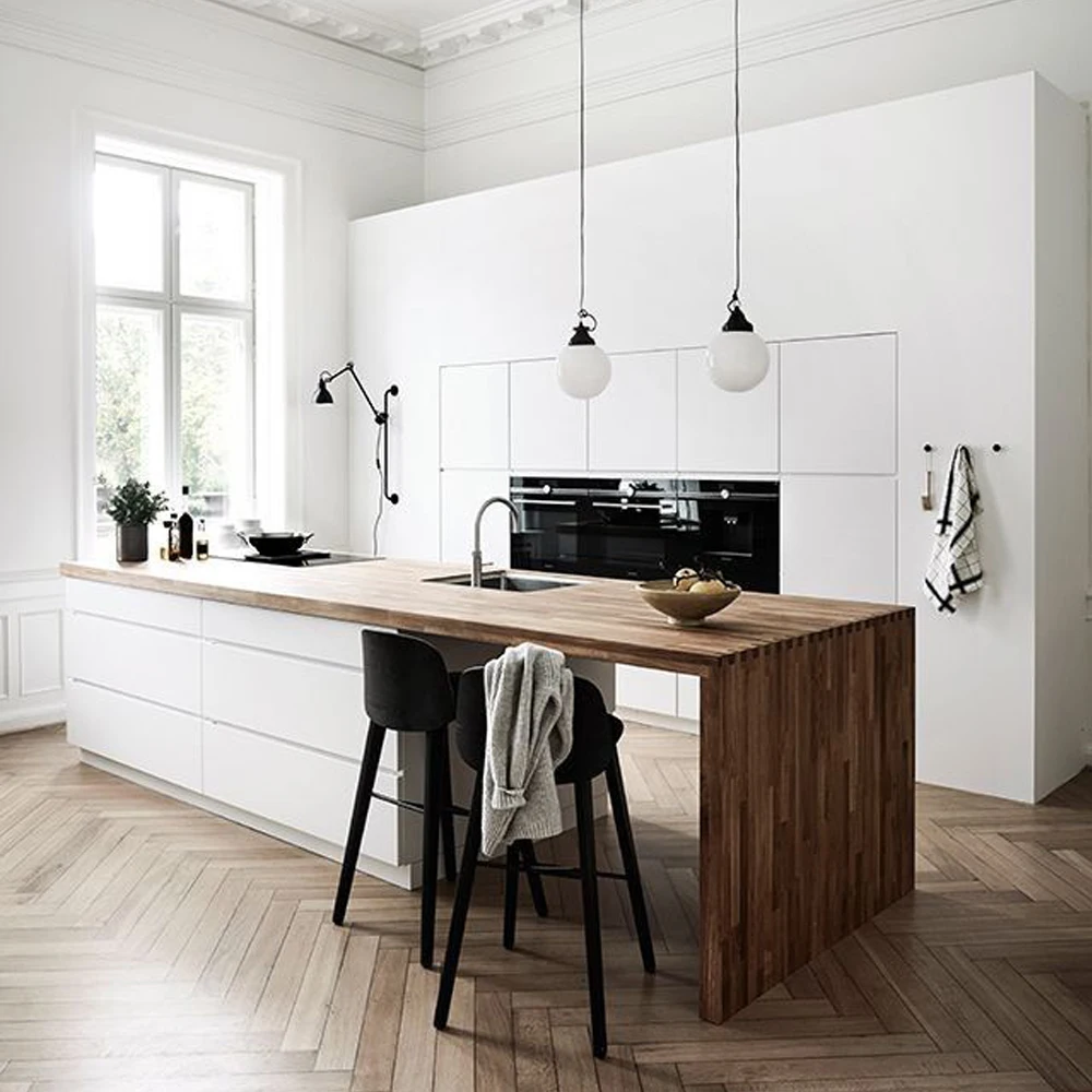 Allure myanmar small wood grain kitchen cabinet set