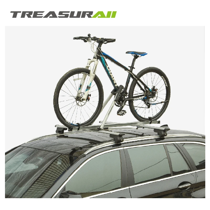 1x Aluminium Universal Car Roof Bicycle Bike Carrier Upright Mounted Cycle Rack 