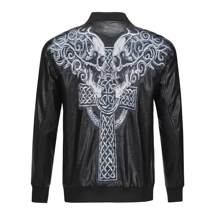 leather  leather jacket Customized design of the best winter men's slim fit leather jacket