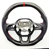 Flat top flat bottom+leather+carbon fiber+red stri
