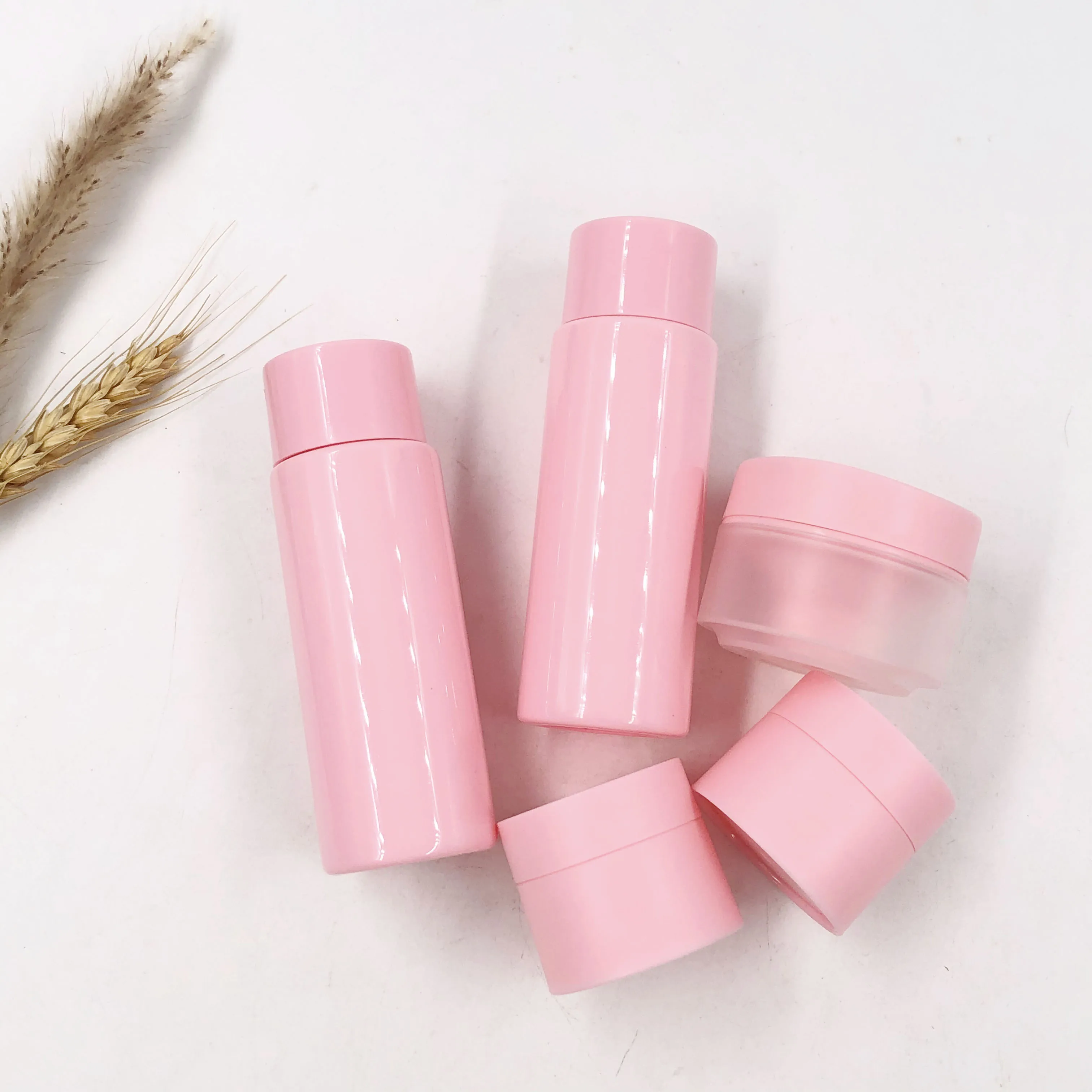 60ml Plastic Pink Cosmetic Bottle Toner Bottle Lotion Container Plastic Serum Bottles For Luxury 6355