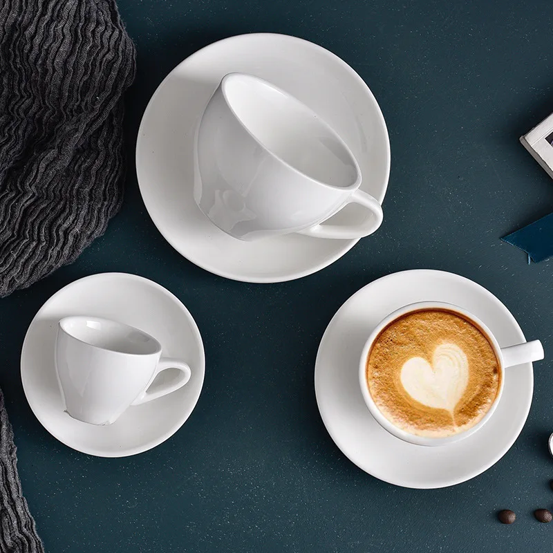 High Quality Custom Printed Logo Modern Porcelain Coffee Mug Small Thick Ceramic Espresso Cup