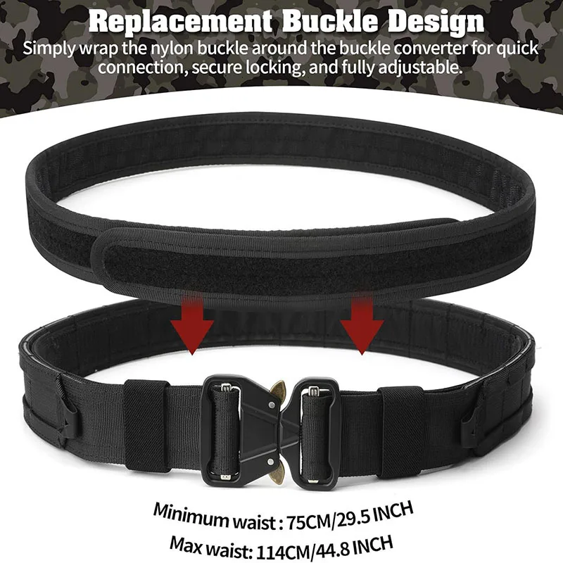Premium Multifunctional Camping and Everyday Use Quick-release Buckle Waist Belt Quick Release Tactical Heavy Duty Belt