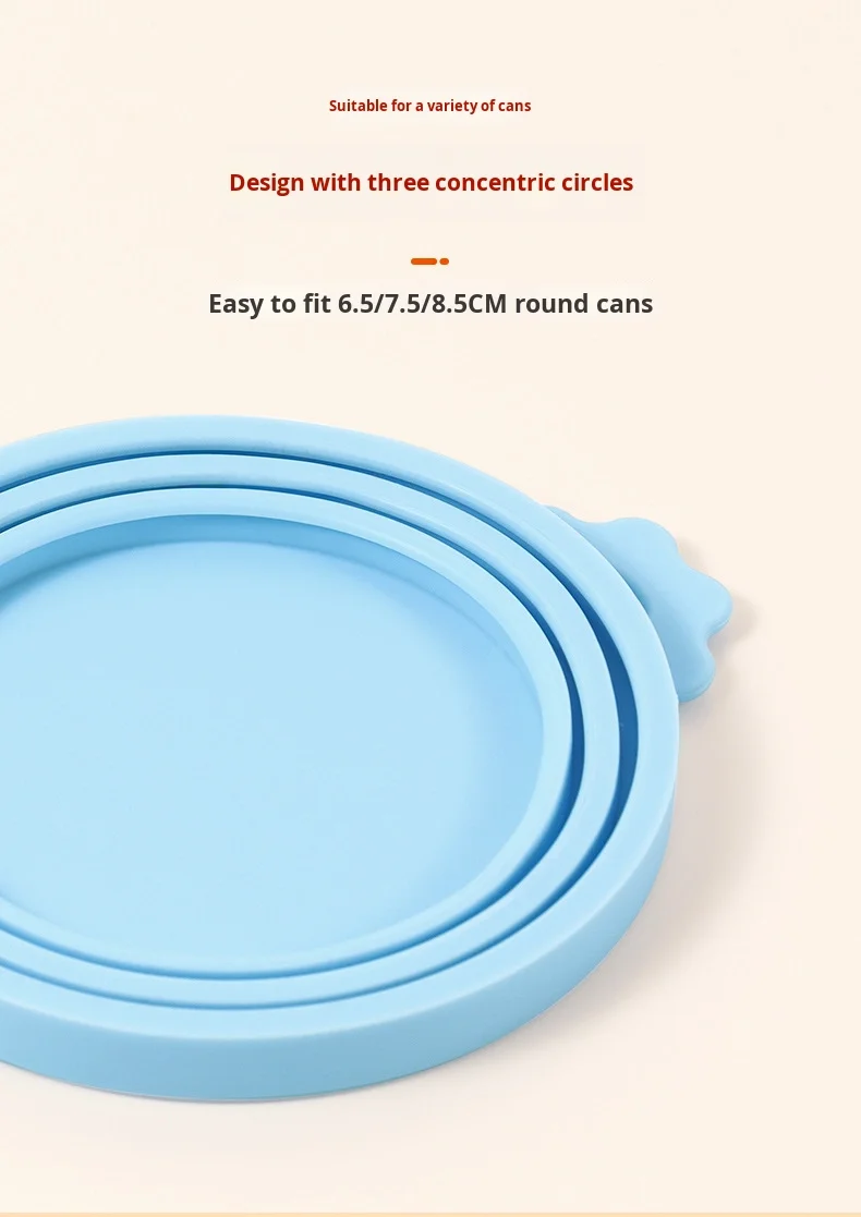 3-in-1 Silicone Pet Cat Can Lid for Cat and Dog Sealing and Preservation Pet Bowls & Feeders Accessory factory