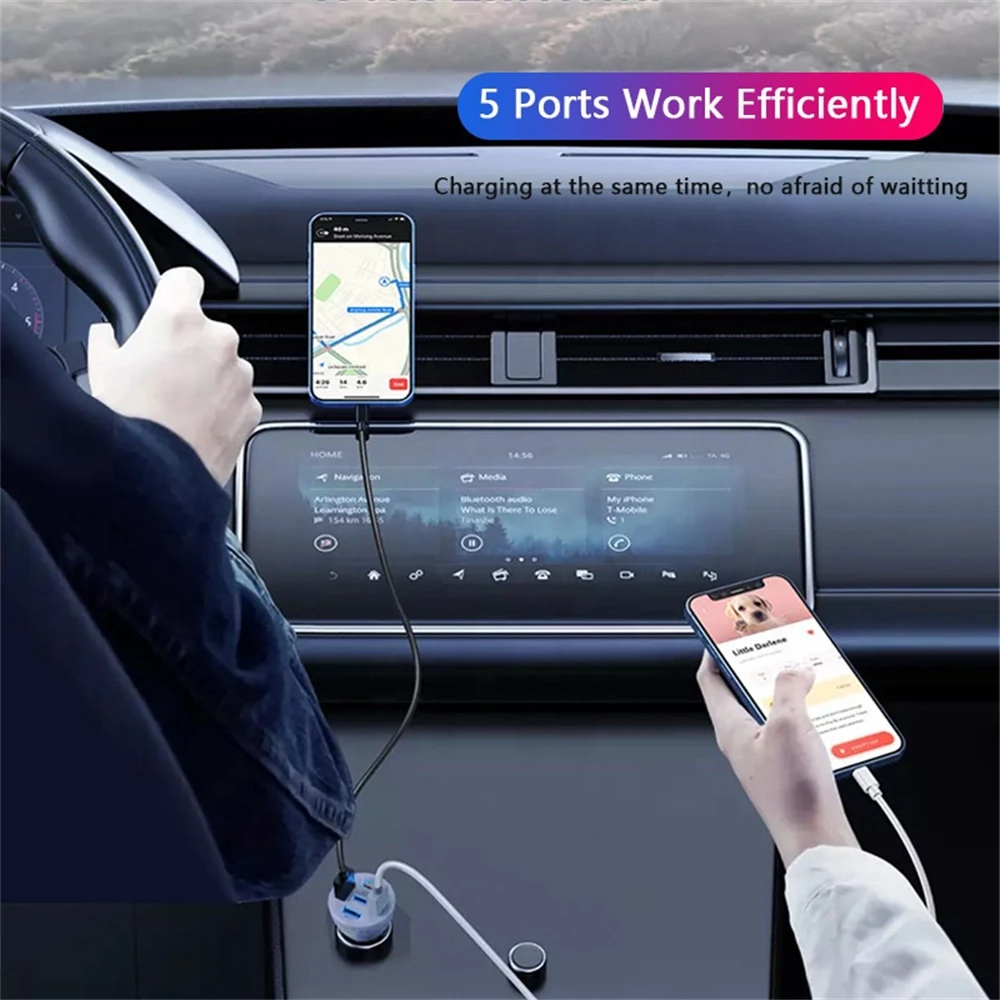 car cigarette adapter splitter 200W Cigarette Lighter Splitter Car, Dual QC3.0 &Type-C 20W PD Fast USB C Car  Charger, 2-Socket Cigarette Lighter Adapter, 12V/24V Car Splitter Adapter  for Phone, iPad, GPS, Dash Cam price in Saudi