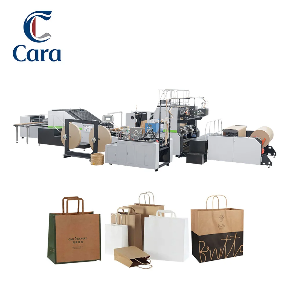 Cara Brand  Produce Paper Bag Eco-friendly Shopping Bag Making Machine for Sale Paper Bag Making Machine Nitto Manual Small
