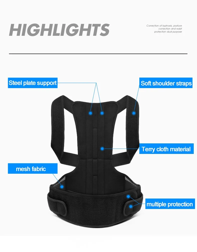 Back Correct Belt Magnets Posture Corrector Orthopedic Lumbar Back ...